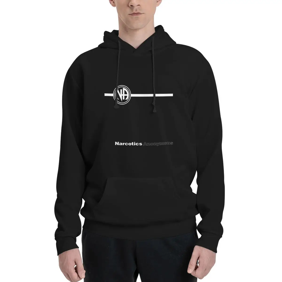 

NA Basic Text Book Narcotics Anonymous Polyester Hoodie Men's Sweatershirt Warm Dif Colors Sizes