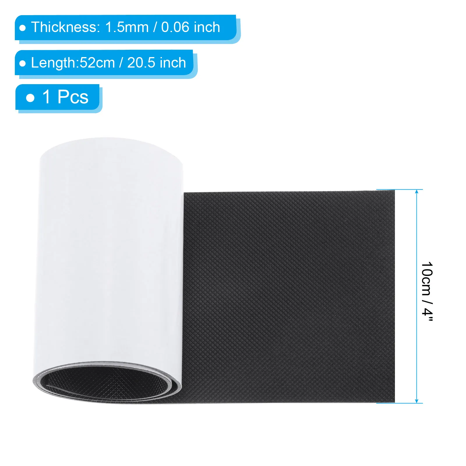 1Pcs Non Slip Furniture Pads, Cuttable Self Adhesive Floor Protector Silicone Anti-Scratch Furniture Pads 20.5/60 x 4 Inch Black