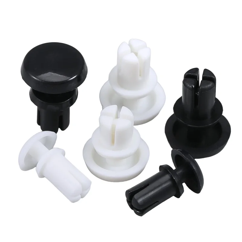 100/200 шт. R2024-R6080, черный/белый нейлоновый пластик, R-тип, расширительная заклепка, гайка, пряжка, зажим, заклепка для печатной платы, застежка