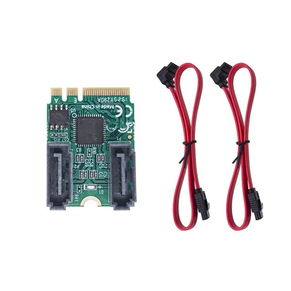 

Скидка M.2 к SATA 3.0 Карта адаптера M.2 A+E к адаптеру M.2 к SATA 3.0 Карта адаптера M.2 A+E Ключ к 2 порта SATA 6 Гбит/с SSD Расширение Ca