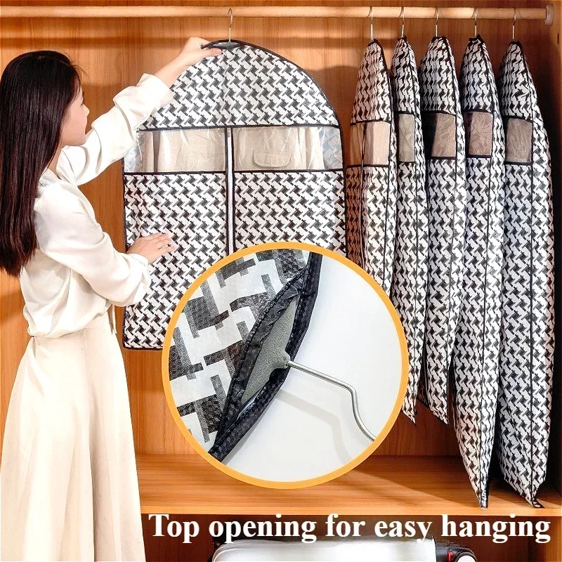 

Нетканый материал, сетка, пыленепроницаемый карман с видимым окном, водонепроницаемое защитное устройство, подвесная сумка для хранения в гардеробе