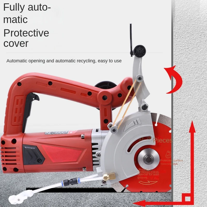 High-Power Industrial Hand-Held Trunking Cutting Machine New Slotting Artifact for Dust-Free Installation Water Electricity