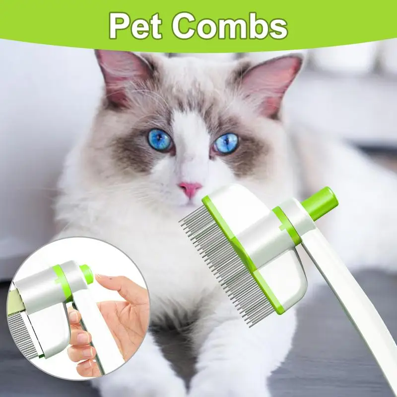 Pets Grooming Comb Rotation Design Cat Grooming Brush For Shedding Detangling Cat Comb Dematting Comb Cat Comb For Pets Removing