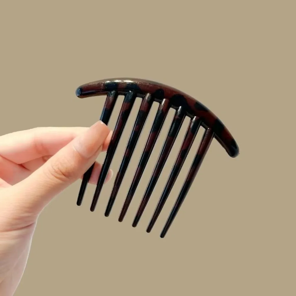 7 Teeth Shattered Hair Comb High Grade Anti Slip Insert Comb Hair Wearing Back Head Ball Inverted Comb Lazy Hair Turning Tool