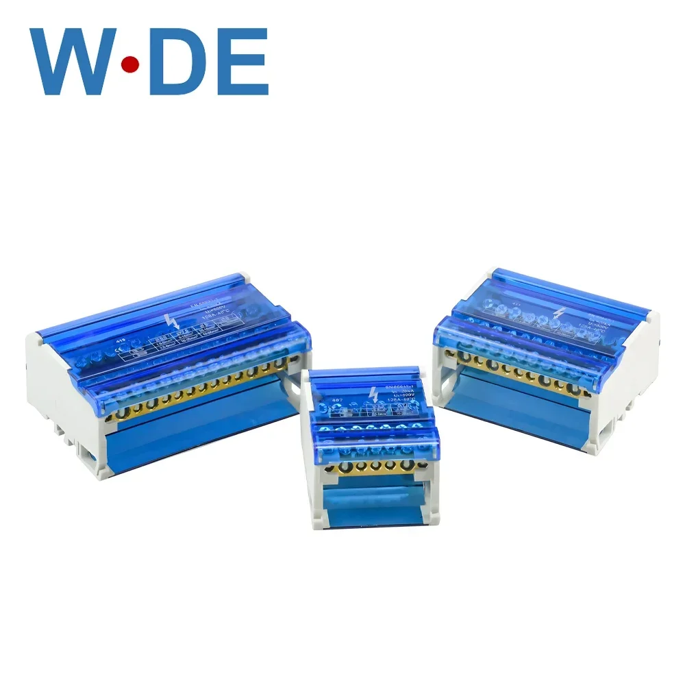 1 Piece WDH407/411/415 Screw Junction Modular Universal Wire Electrical Connector Din Rail Terminal Block Power Distribution Box