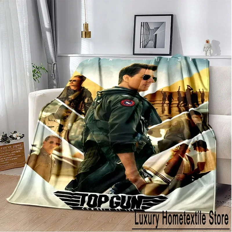 Top Gun Classic Movie Sign 3D Blanket,Soft Throw Blanket for Home Bedroom Bed Sofa Picnic Travel Office Rest Cover Blanket Kids