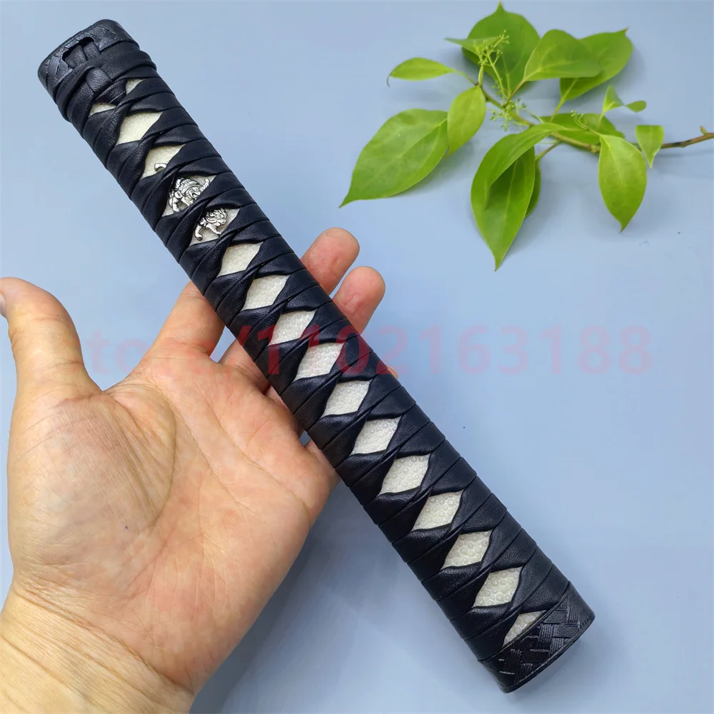 

Высокое качество, ручка Tsuka, стальная железная ручка Fuchi Kashira, сплав Menuki, настоящая кожа Rayskin для Японии, самурай, катана, фитинги для меча, детали