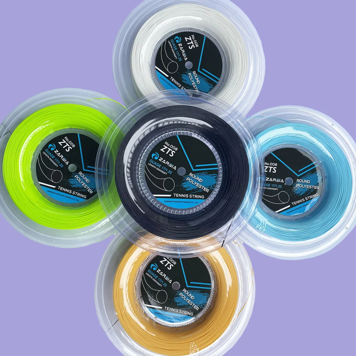 

200M 1 Reel ZARSIA 4G 1.25mm Durable Round shape polyester Tennis Racket String Training Strings Ropes For Tennis Rackets