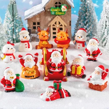 Ornements en résine de Noël Père Noël en résine d’élan Décoration de Joyeux Noël pour figurines pour la maison Miniatures Décoration de boîte de Noël du Nouvel An 2023 10 meilleures figurines de Père Noël en vente - No 4