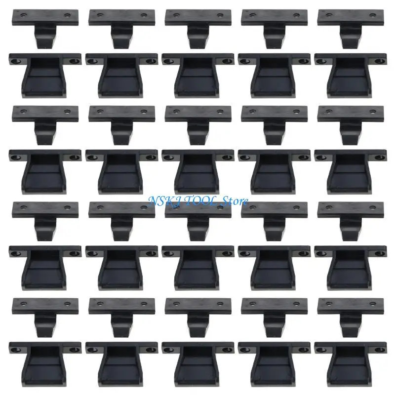 L8RC 20Pcs Press Fit Panel Clip Push in Plinth Fasteners Kitchen Plinth Plastic Connection Fasteners Hardware Enduring