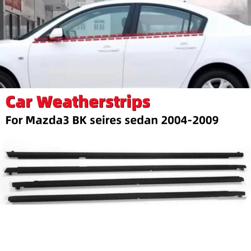 

Car Weatherstrips Waterproof Window Glass Sealing Strip for Mazda3 BK seires sedan 2004-2009