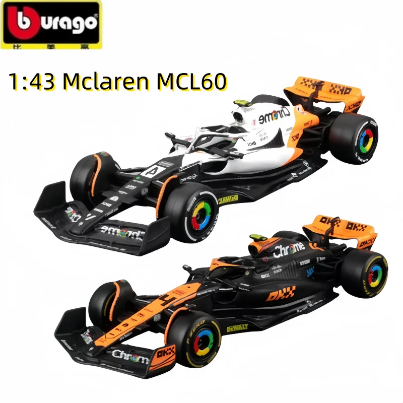 Nieuwe Bburago 1:43 Mclaren MCL60 Marokkaanse versie Pps Singapore Model Auto Legering Miniatuur Diecast # 4 Mcl60 F1 Speelgoed Kerstcadeaus