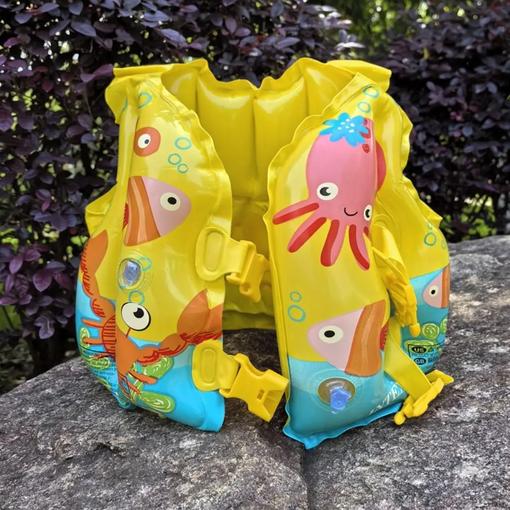 

Not Falling Off Child Buoyancy Vest Anti Rollover Stable Baby Swimming Jackets Cartoon Adjustable Swimming Vest Water Play