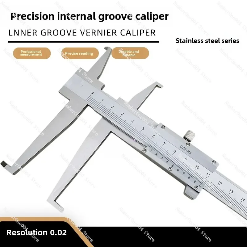 Inner Groove Vernier Caliper 9-150/200/300 Double  Hook Caliper 30-300 Diameter Inner Measurement of Long Claws