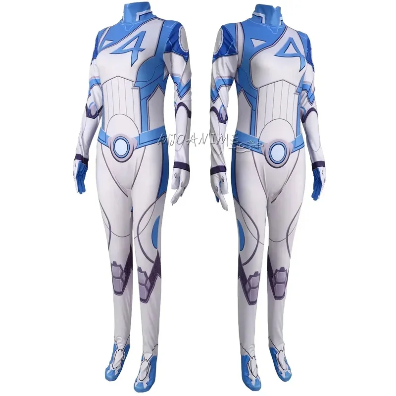 

Rivals Fourth Susan Storm Косплей Женщины Мужчины Комбинезон Костюм Невидимая Леди Фантастическая Маскировка Хэллоуин Карнавальный Костюм