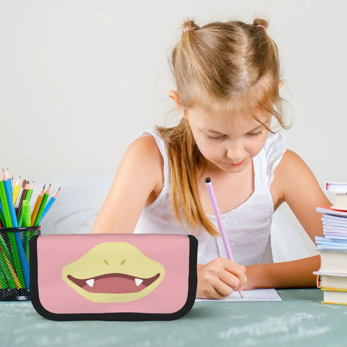 

Slowpoke Poke Maniac Mouth Pencil Cases Pen Holder Big Capacity Pen Box Pencil Bag for Kids School