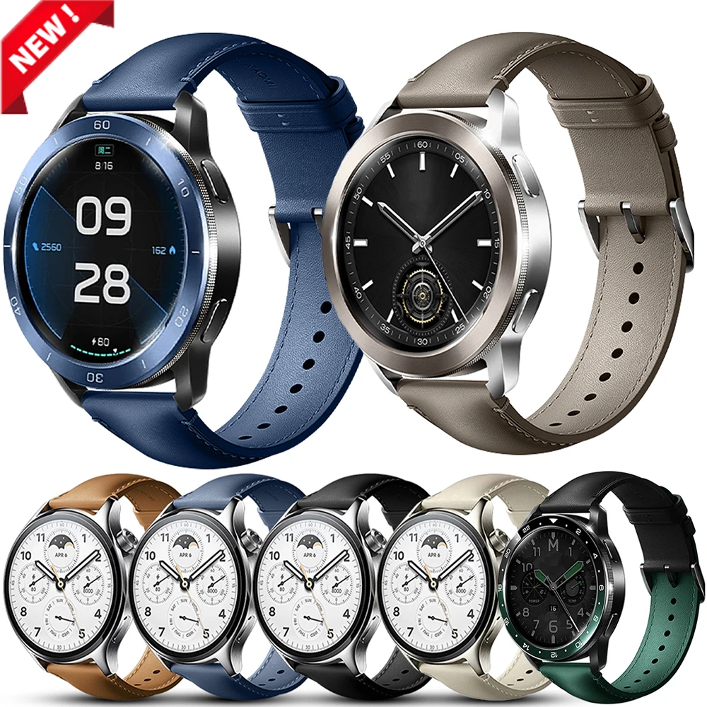 22MM Original Lederarmband für Xiaomi Uhr S3/S2/S1 Pro/Active Soft Armband für Uhr Farbe 2/1 Sport Serie Band Zubehör