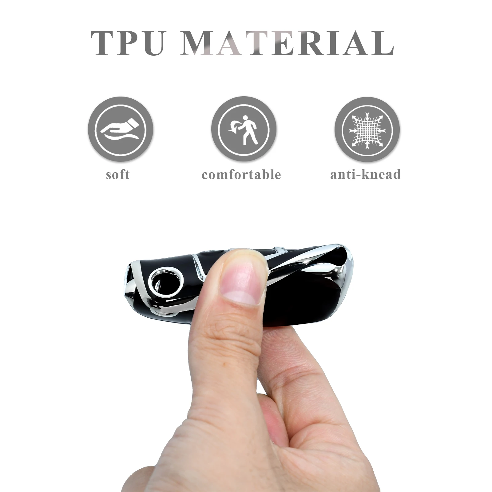 TPU Flip Remote Car Key Case Cover Holder for Audi A3 A4L A6 Q2L Q3 Q5 Q7 TT A1 S3 RC3 Key Protection Shell Fob Car Accessories