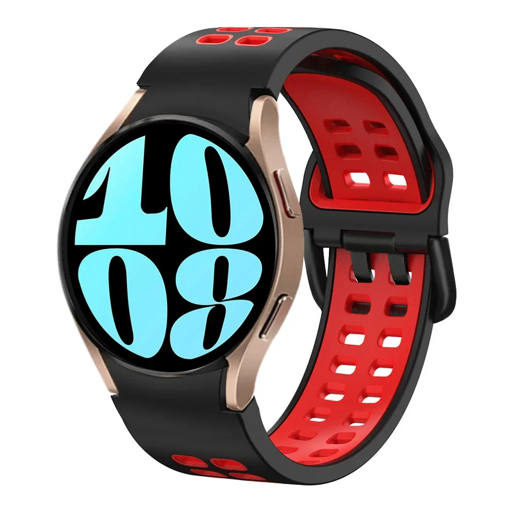 Correa de silicona para Samsung Galaxy Watch 7/6/5/4, 44mm, 40mm, 5 Pro, 45mm, Correa bicolor para Watch 4/6 Classic 46mm, 42mm, 43mm, 47mm