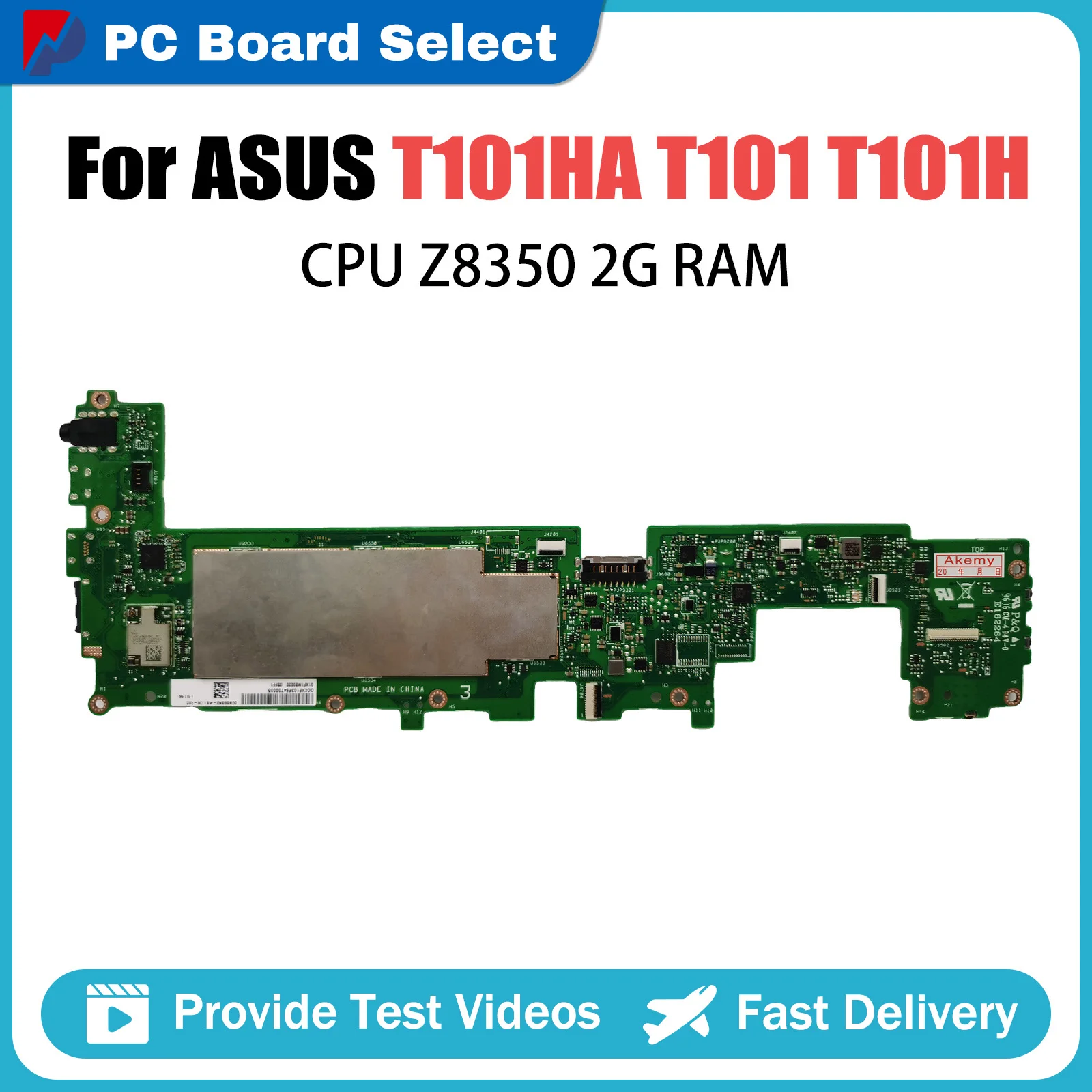 

Laptop Mainboard For ASUS Transformer Book T101HA T101 T101H T101HA Notebook Motherboard With Z8350 CPU 2G RAM 64G SSD