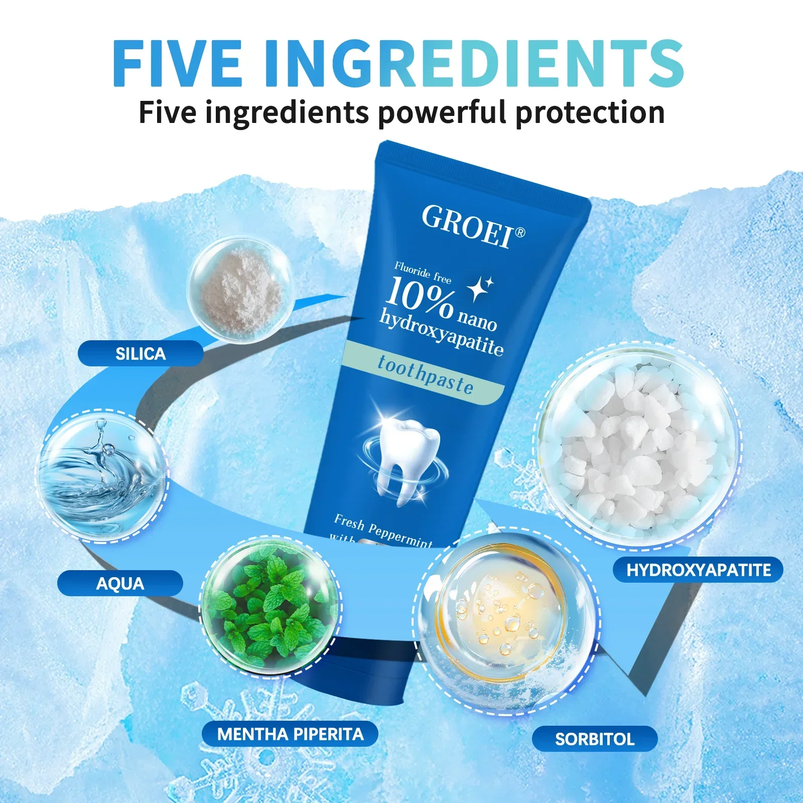 Cavity Prevention Xylitol Toothpaste - Freshens Breath, Protects Sensitive Teeth & Enamel. Enhances Tooth Strength & Durability. - view 5