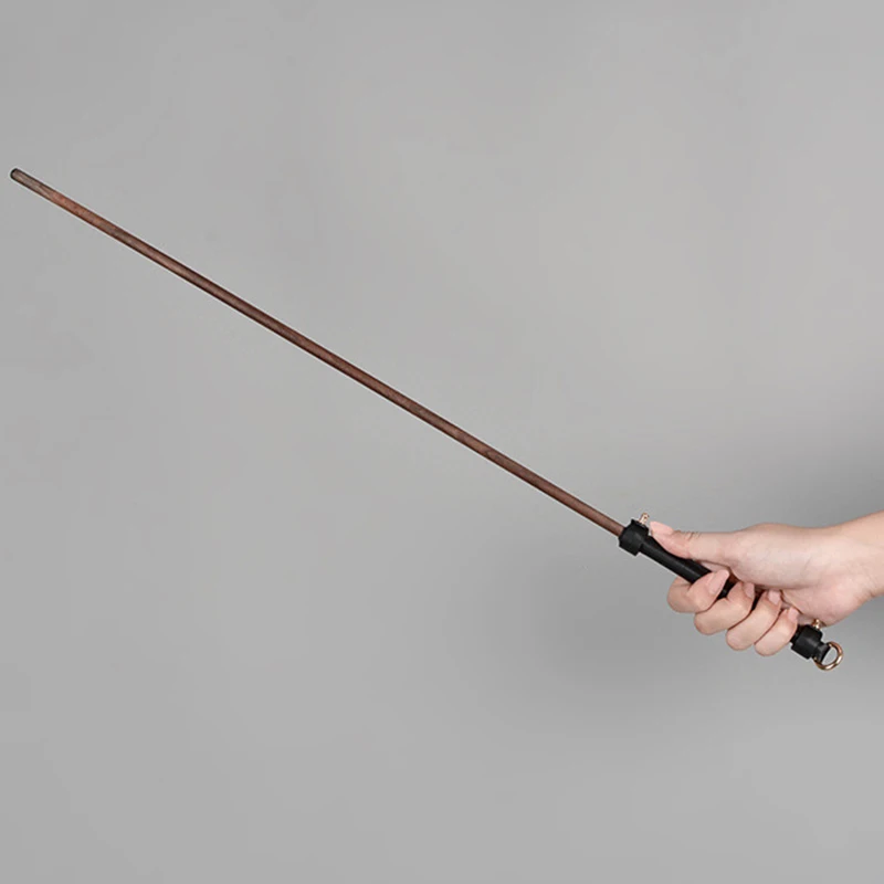 Genuine Leather+Walnut Wood Horse Whip Paddle,Rivet Reinforcement Handle Riding Crop Party Flogger Horse Riding