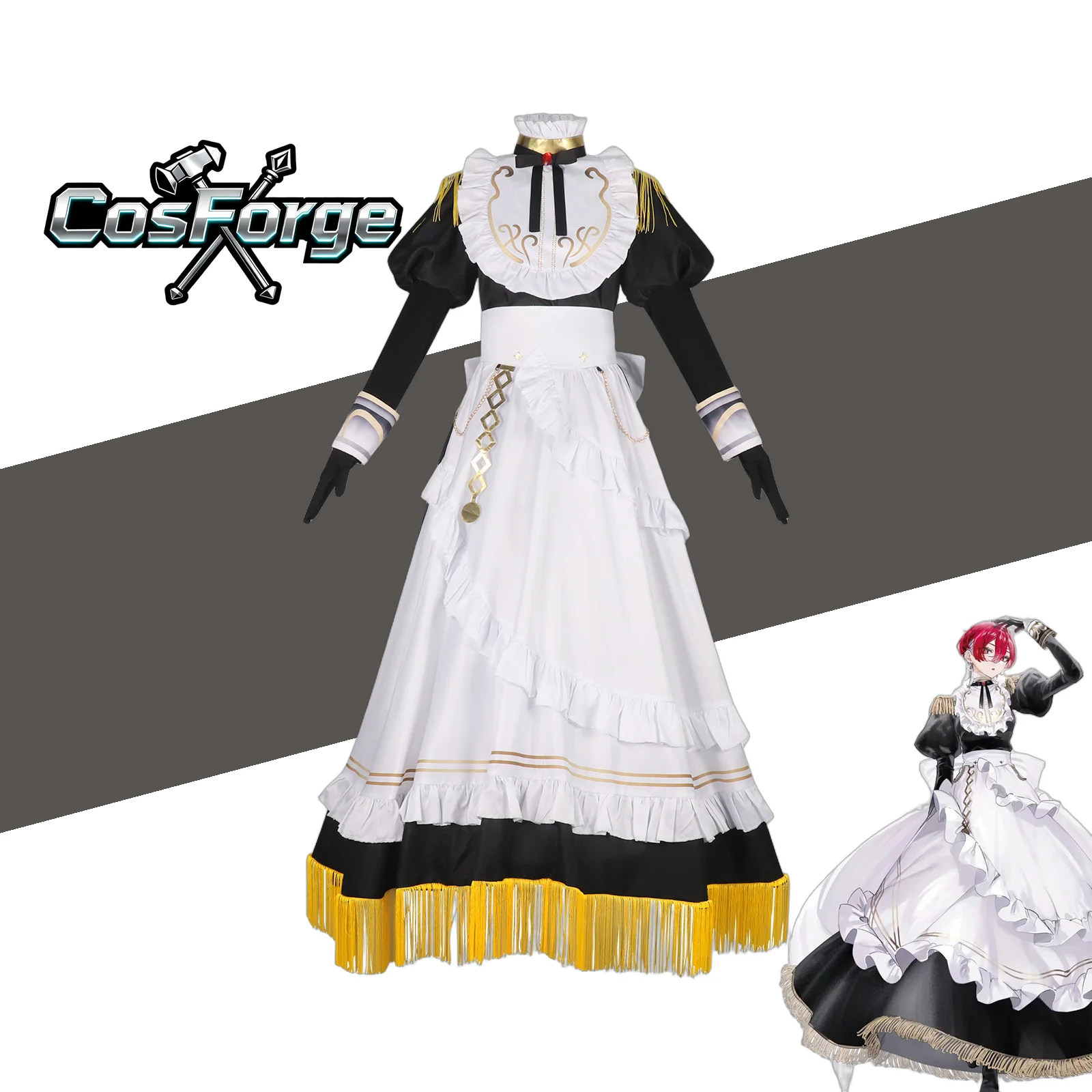 

Playing Death Game Sorimachi Yuki Cosplay Costume - Lolita Maid Outfit Suit Men Women Halloween Carnival Party