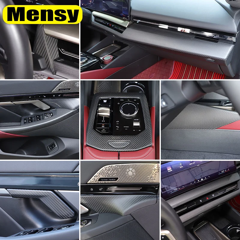 

Matte carbon fiber For BMW 5 Series 2024 2025 G60 Car Center Console Gear Panel Cover Trim Decor Sticker Auto Accessories