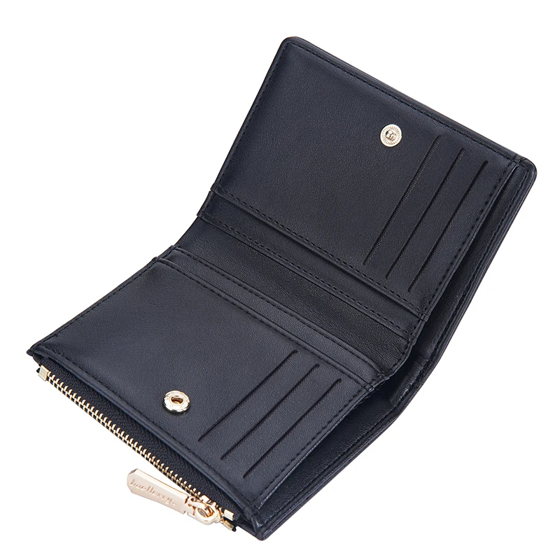 Baellerrery New Women Wallets Free Name Engraving Simple Card Holder Short Female Purses High Quality Zipper Wallet For Girls