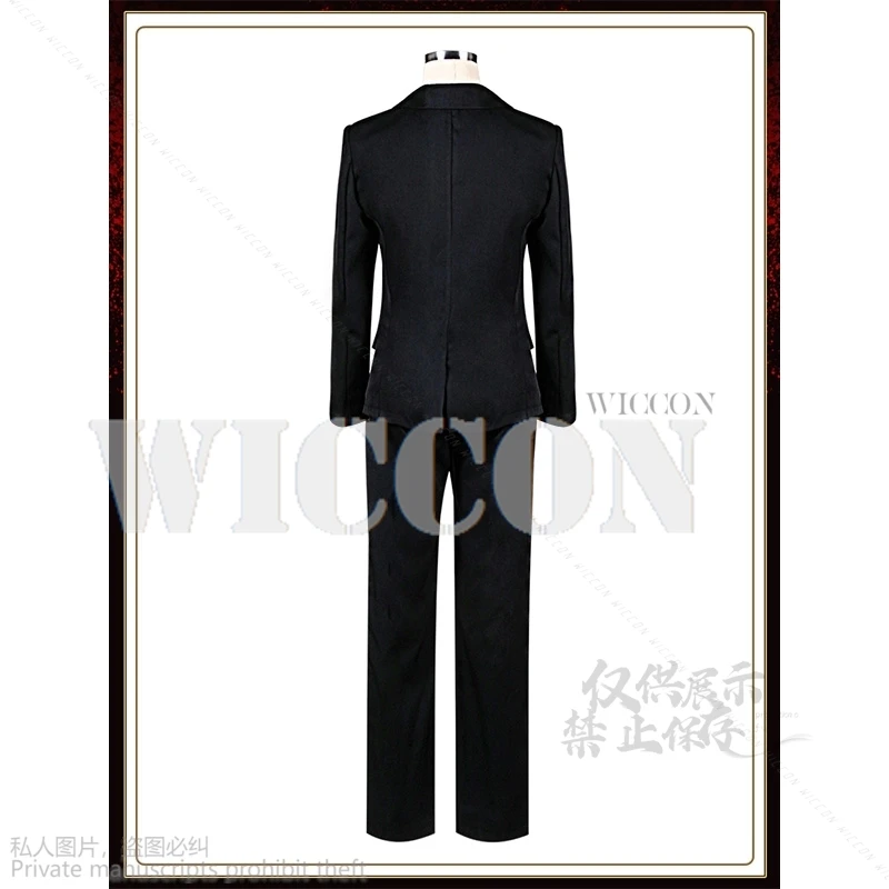Anime Game Library Of Ruina Warp Black Costume Cos Roland Uniform Hallowen Clothes Clothing DK Mask Props With Black Wigs 롤랑 Cos