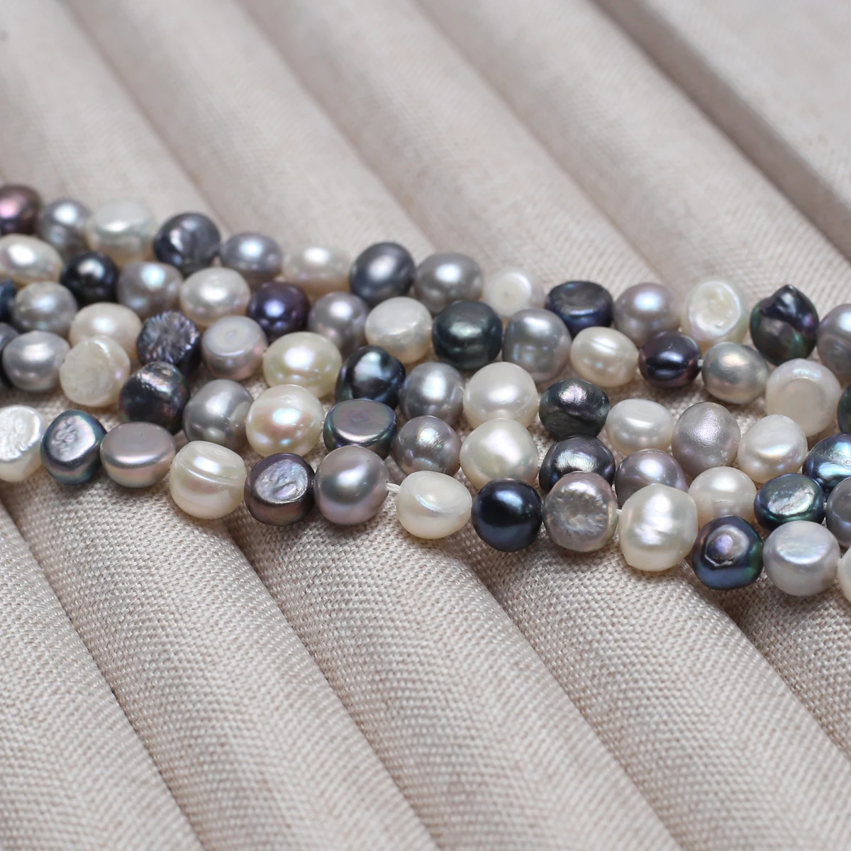 

7-8mm AAA 18cm Natural Freshwater Colorful Polished Irregular Pearl Bead Jewelry Make DIY Necklace Bracelet Accessories Wedding