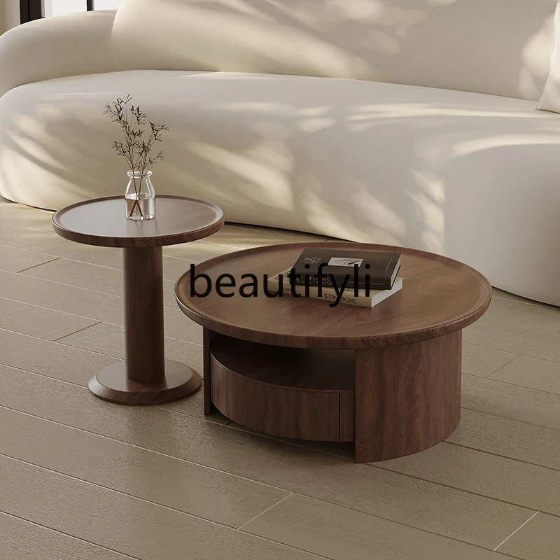 Italian minimalist coffee table combination creative high-end round child and mother coffee table high-end sense