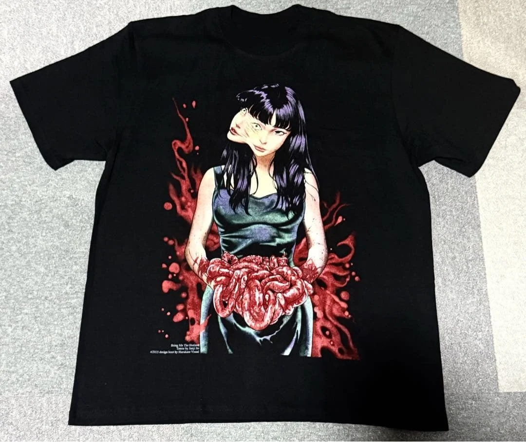Junji Ito Tomie Horror Manga Y2K Aesthetics Graphic T-Shirt Cotton Men Women Streetwear Tee