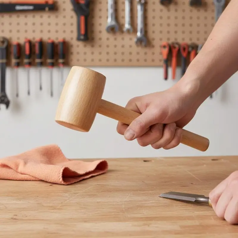 Jewelry Making Tools 1Pc Beech Wooden Mallet Multi‑purpose DIY Handcraft Hammer For Jewellery Shaping Carpenter
