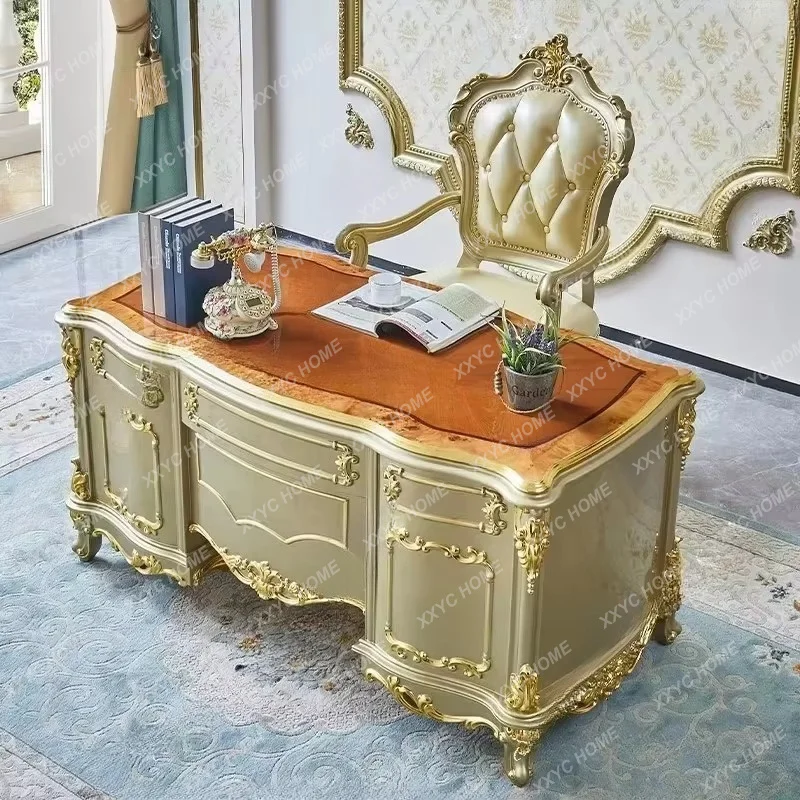 XX court solid wood desk villa high-end computer boss table