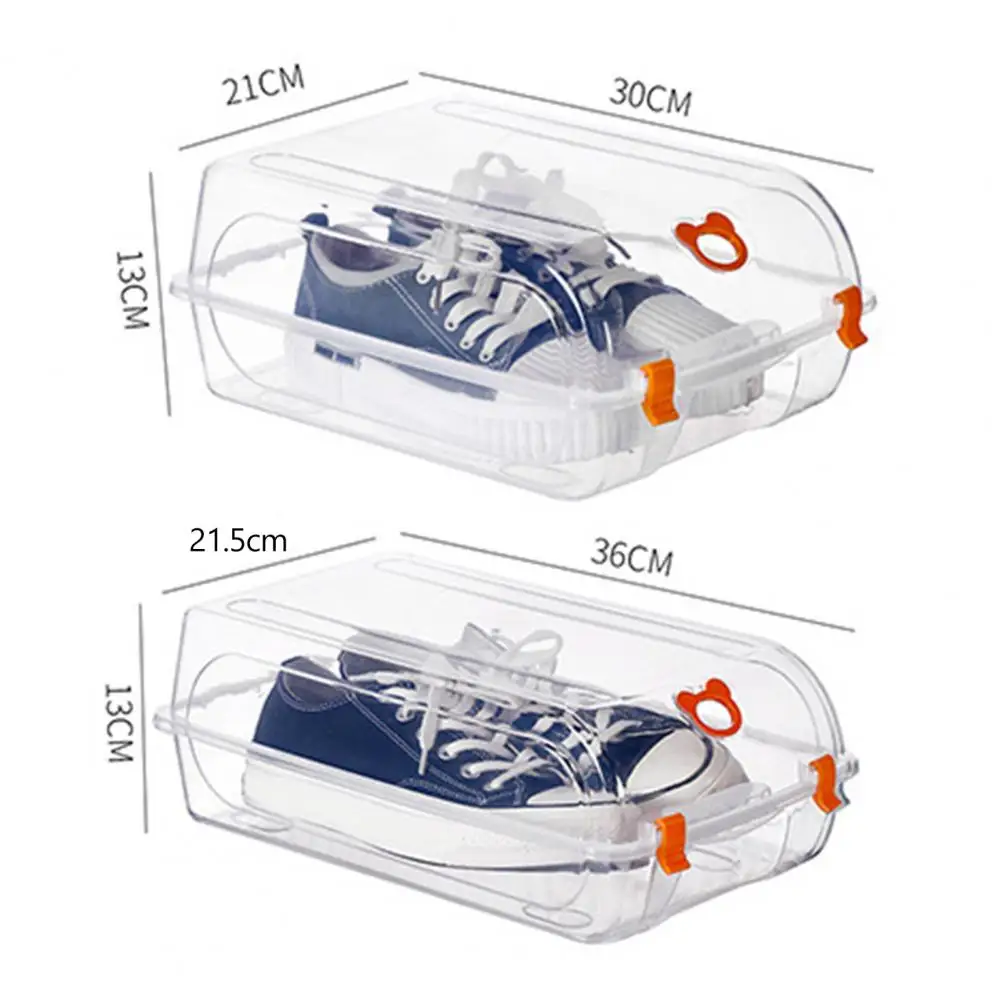 Organized Shoe Storage Box Stackable Shoe Box Space-saving Transparent Shoe Storage Boxes with Ventilation Holes Shoes Box