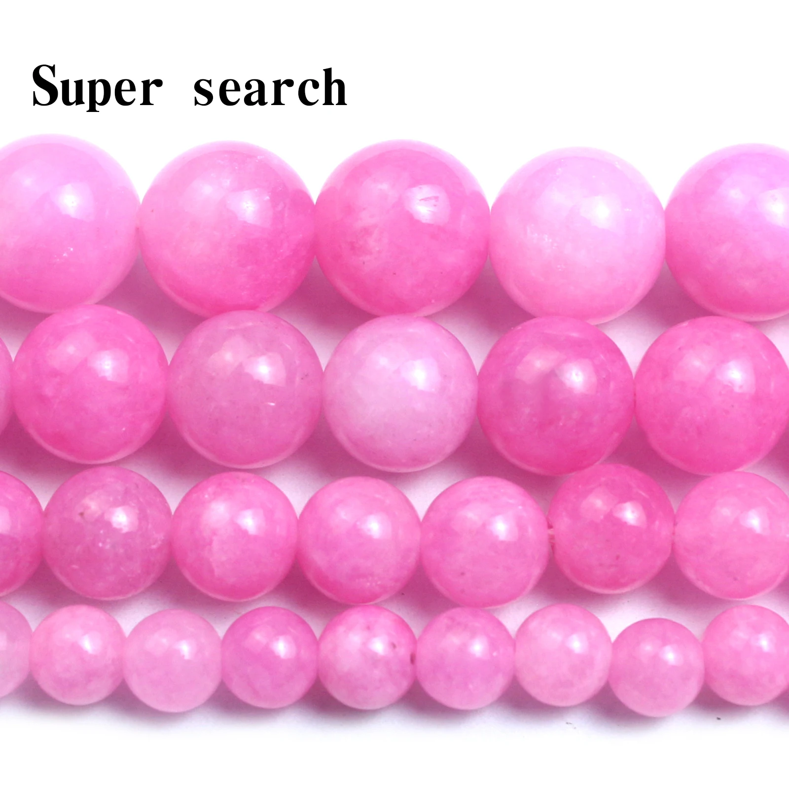 Natural Pink Angelite Stone Beads Round Loose Spacer Beads 15''Strand/Inch 4/6/8/10/12mm For Jewelry Making DIY Bracelets Neckla