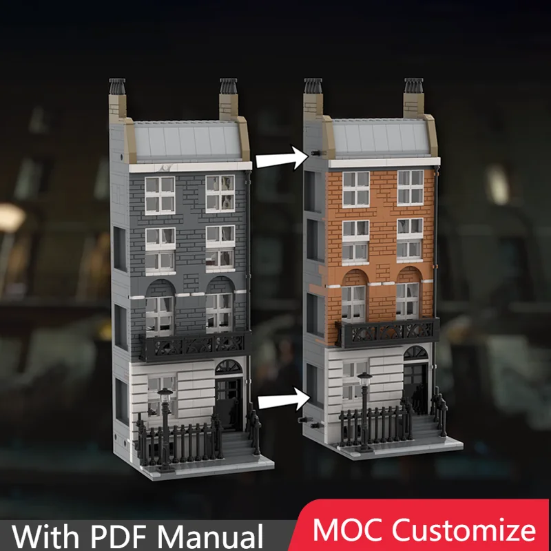 

1009 PCS MOC Creative Street View Luxury Houses Modular Model Architecture Building Block diy Education Assembly kids Toys Gifts