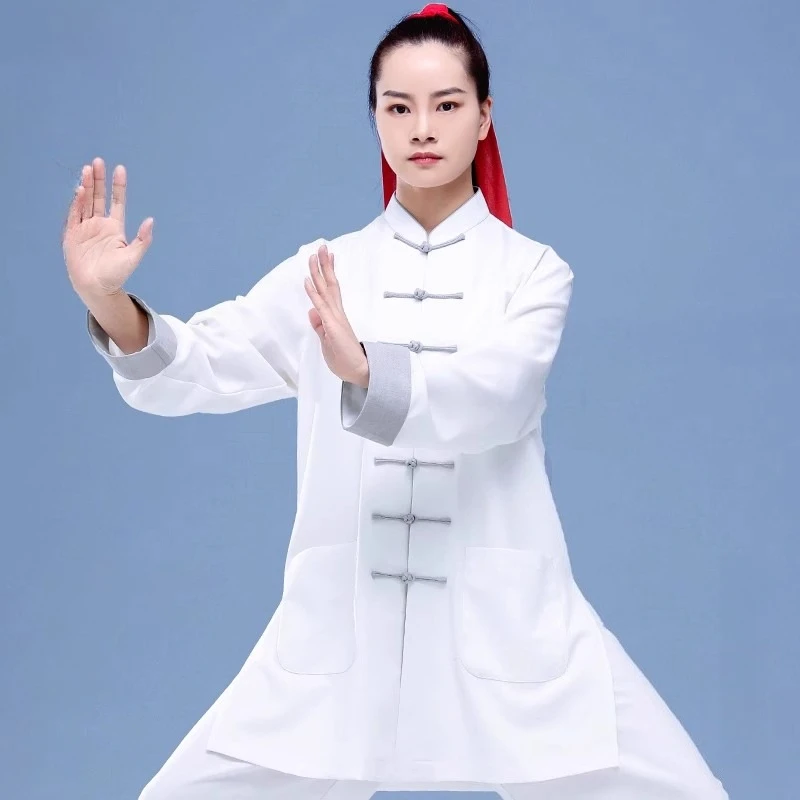 Lightweight Breathable Tai Chi Suit Spring Autumn Kung Fu Uniform Loose Fit Linen Blend Martial Arts Clothing Unisex