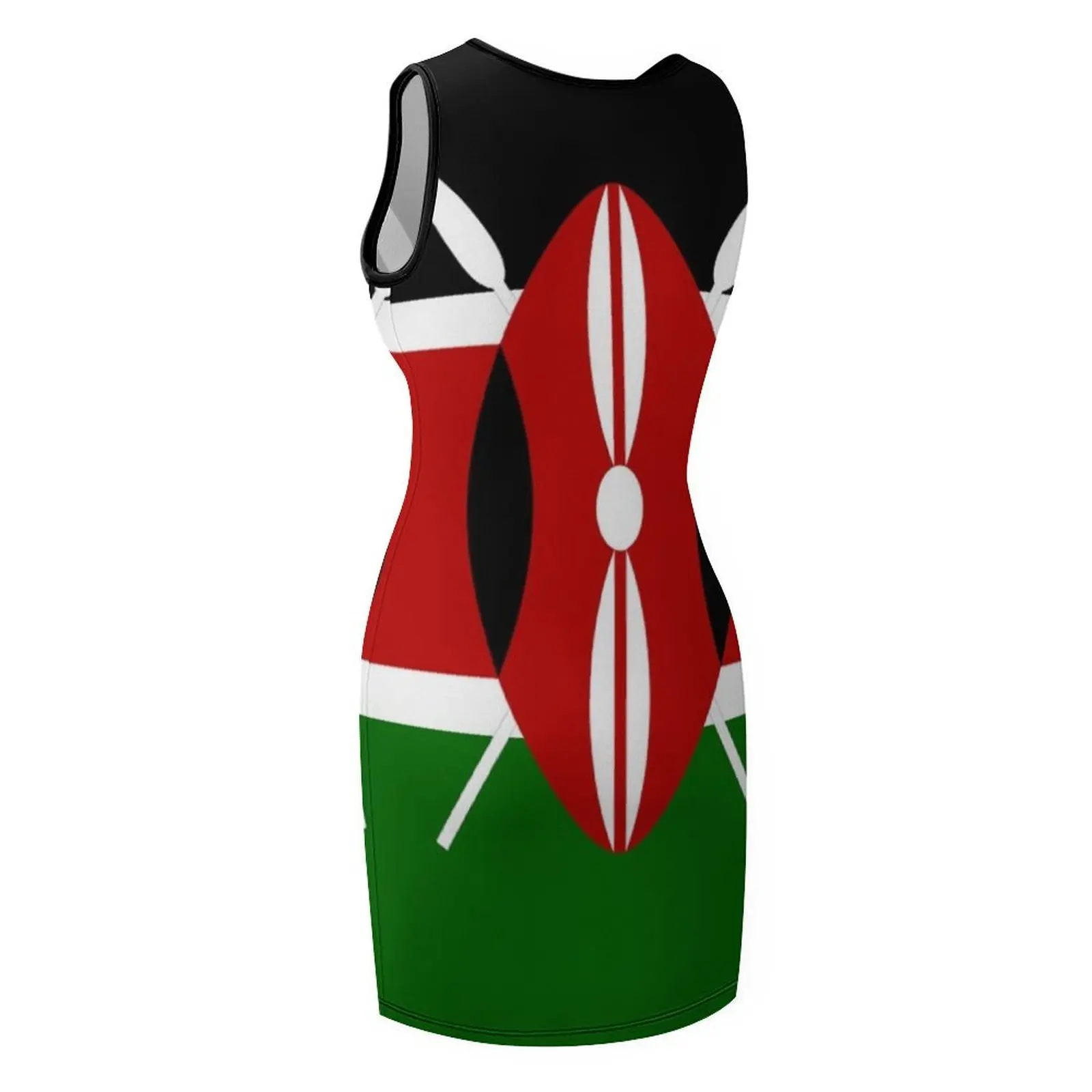 تي شيرت علم كينيا - ملصق نيروبي كينياني بدون أكمام فستان صيفي لصيف 2025 فستان نسائي