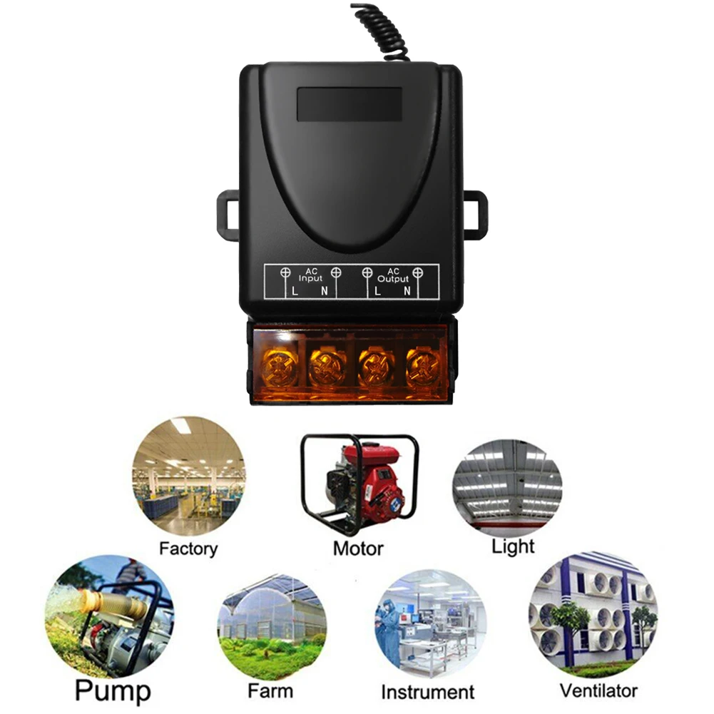 

AC 90-256V 433MHz 30A Relay 2CH Wireless Remote Control Switch With Transmitter Electrical Outlet Witch Parts Accessories