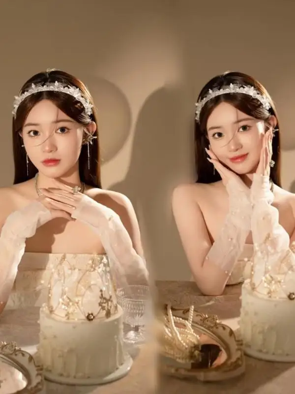 

New Princess Style Birthday Theme Photography Clothes Cute Elegant Studio Art Photo Shoot Girl's Fashionable Polyester Dress