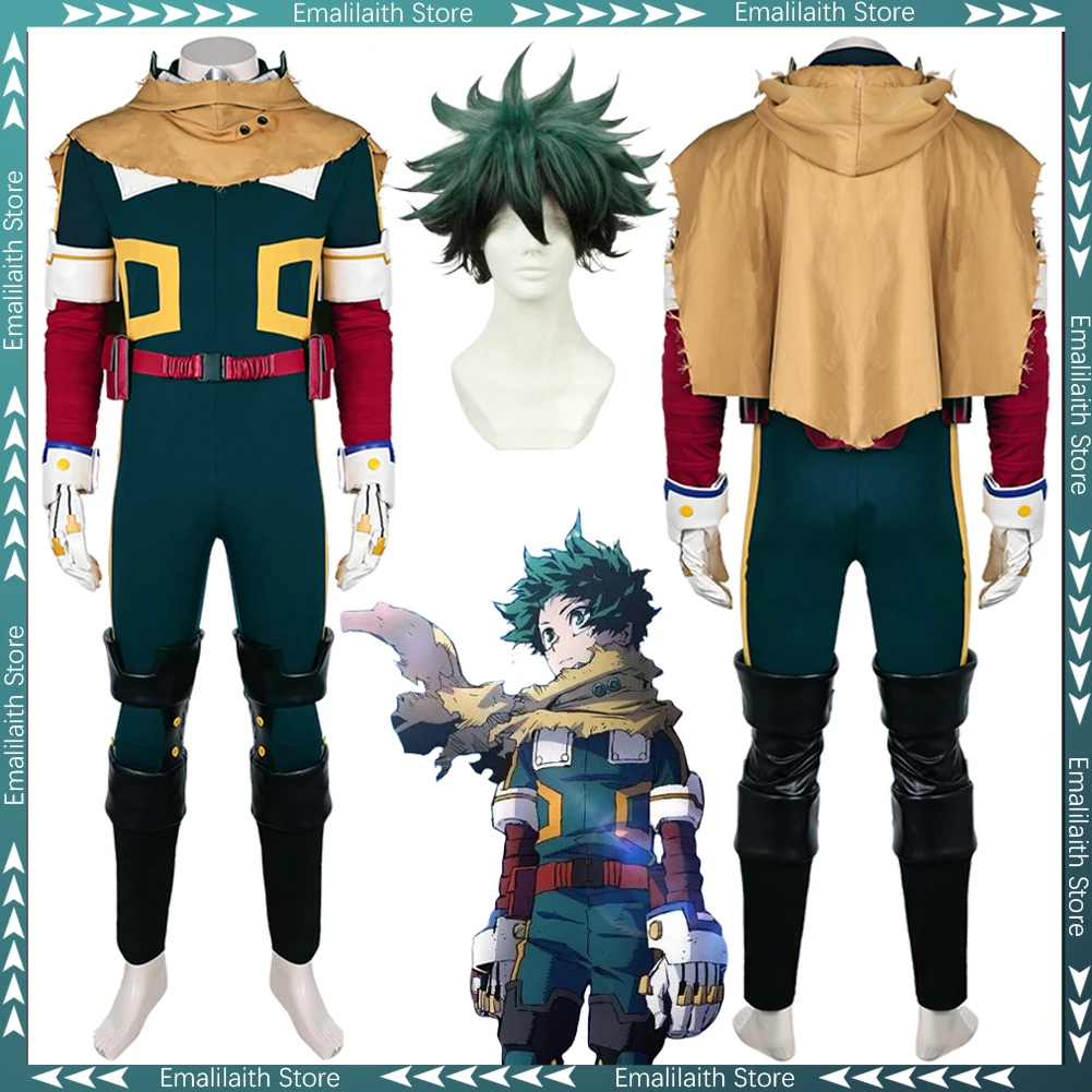 Disguise S7 Midoriya Izuku Cosplay Wig Anime Hero Of Academia Costume Adult Men Outfits Role Play Fancy Dress Up Party Clothes