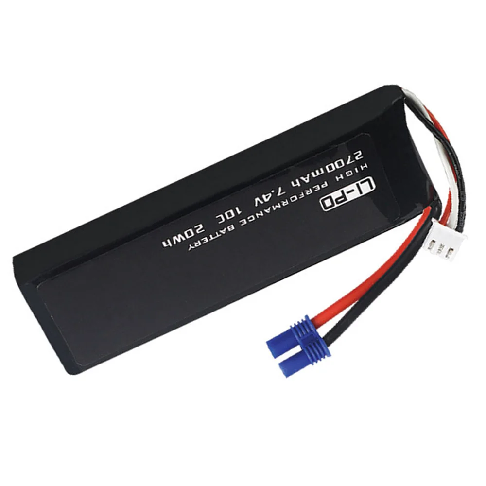 7.4V 2700mAh lipo battery for Hubsan H501C H501S X4 RC Quadcopter Drone spare parts 7.4V high capacity EC2 Plug 10C 20WH battery