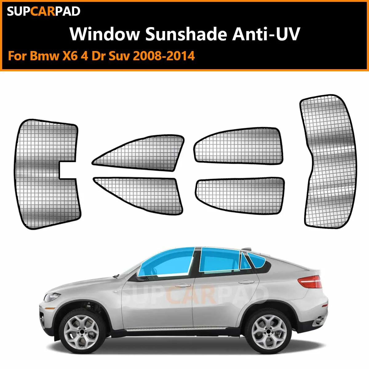 

For Bmw X6 4 Dr Suv 2008-2014 Custom Car Window Sunshade Anti-UV Car Sun Window Visors Sunshade Covers Accessories