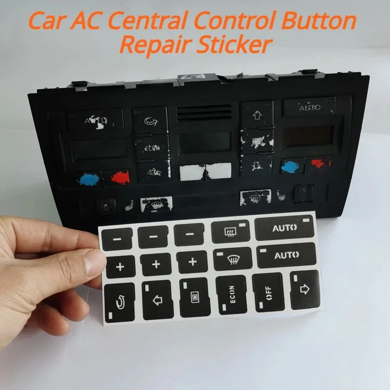 1 Pcs For Audi A4 B6 B7 2000 2001 2002 2003 2004 Car Air Condition Ac Climate Control Button Repair Stickers Decals With 16keys