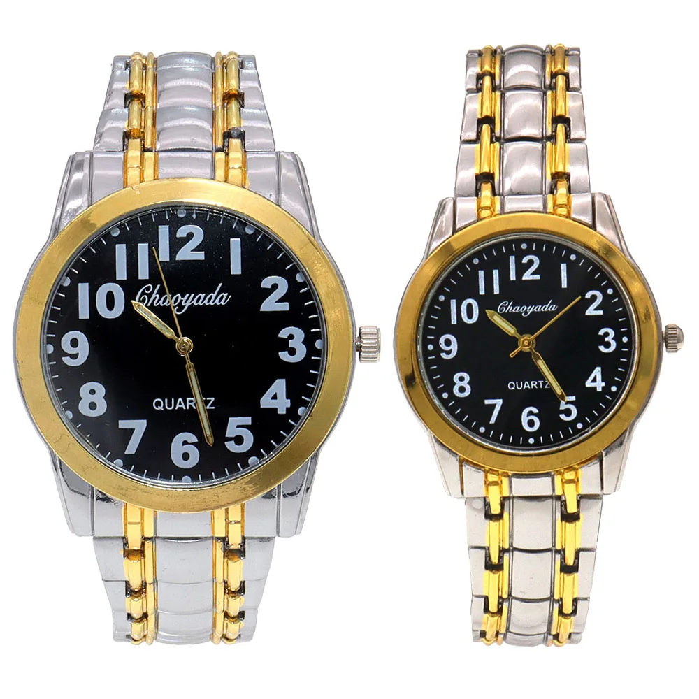 Fashion Couple Quartz Wristwatch Luxury Men Stainless Steel Quartz Wrist Watches Women Business Casual Wristwatches