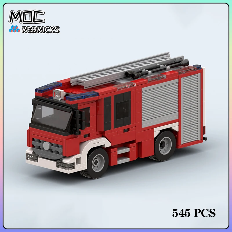 

City Series Originality MOC Fire Engine 545PCS Building Block Model Kits DIY Assembling Display Toys Children Christmas Gift