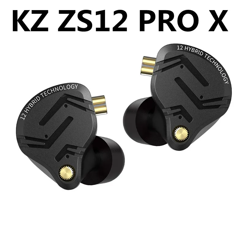 

KZ ZS12 PRO X Metal Earphones 1DD+5BA Hybrid HIFI Bass In Ear Monitor Headphones Music Sport Noise Cancelling Headset New Arrive