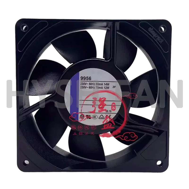 9956 New Original 12025 AC230V 14/12W All Metal Iron Blade Cooling Fan